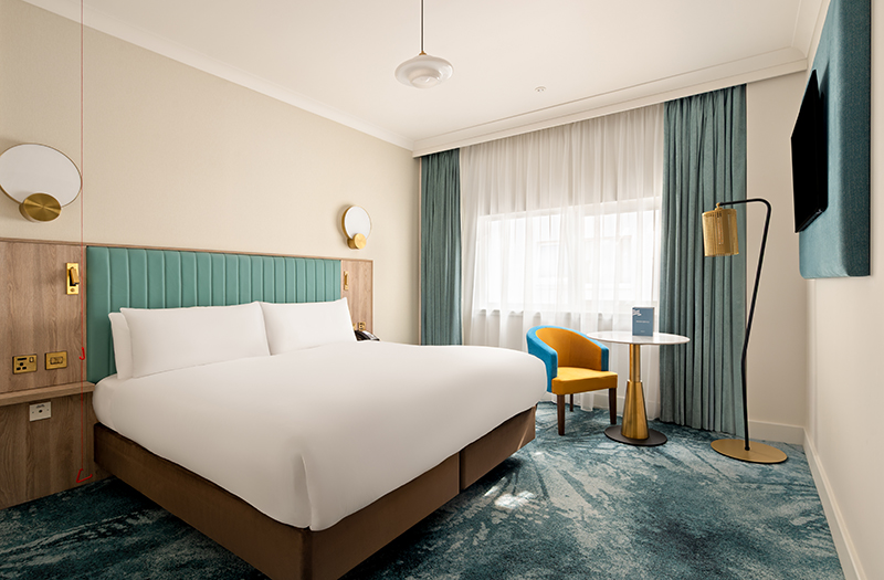 Shadow, LED dock and customised Roma floor light at Cairn Hotel